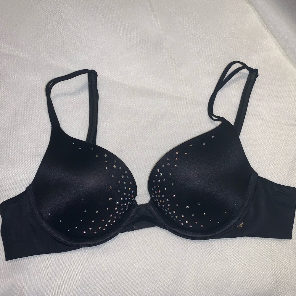 Victoria’s Secret Black Sparkly Very Sexy Push-Up Bra